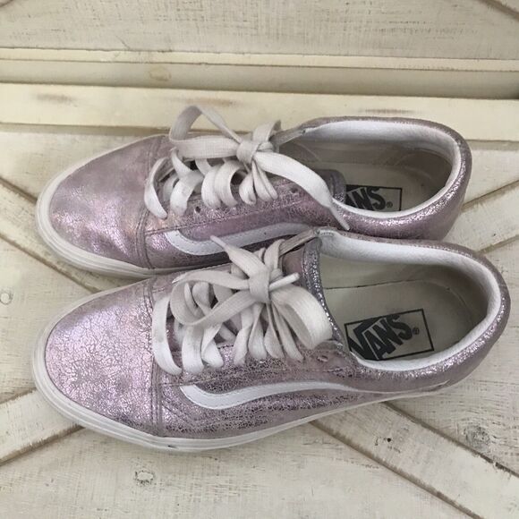 Vans Old Skool Metallic Skate Shoes ROSE GOLD/BLANC DE BLANC Women Size 8 - Picture 5 of 12